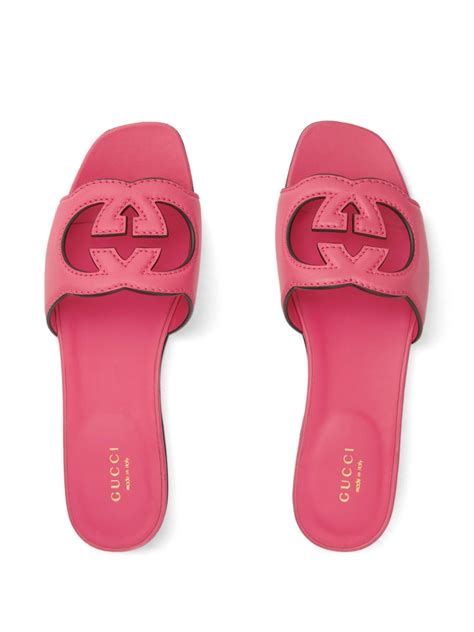 gucci interlocking g rubber slides|gucci clogs rubber women's.